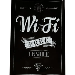 Wi-Fi Free fém tábla