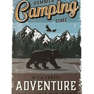 Summer Camping Time fém tábla