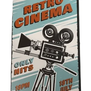 Retro Cinema fém tábla