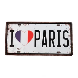 I Love Paris fém tábla