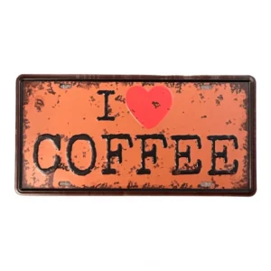 I Love Coffee fém tábla