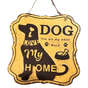 I Love my Home - Dog fém tábla