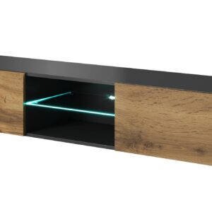 LIVO RTV-180W függő TV szekrény, szín: antracit/wotan tölgy