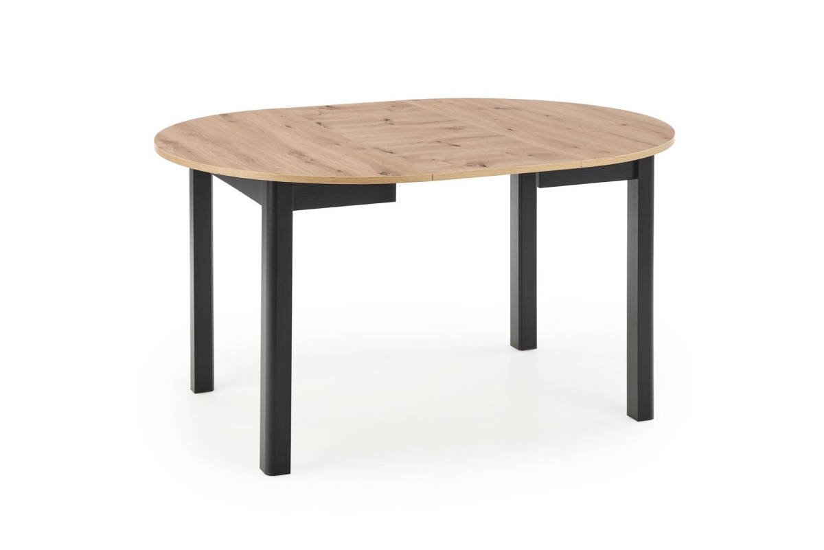 RINGO bővíthető étkezőasztal, kerek, szín: artisan tölgy/fekete - Image 6