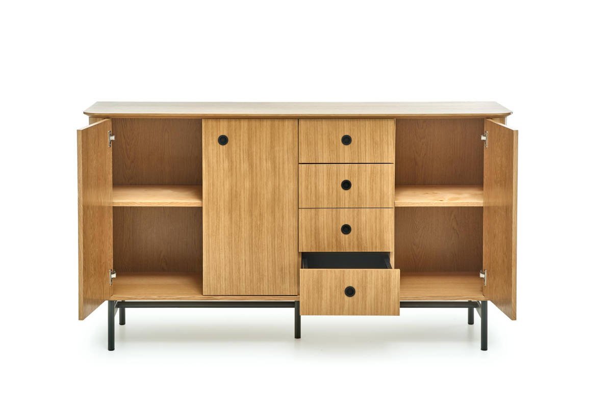 SMART KM-1 komód, szín: tölgy/fekete - Image 7