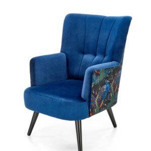 PAGONI pihenőfotel, szín: sötétkék/fekete