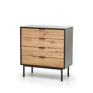 MURANO KM-2 komód, szín: artisan tölgy/fekete