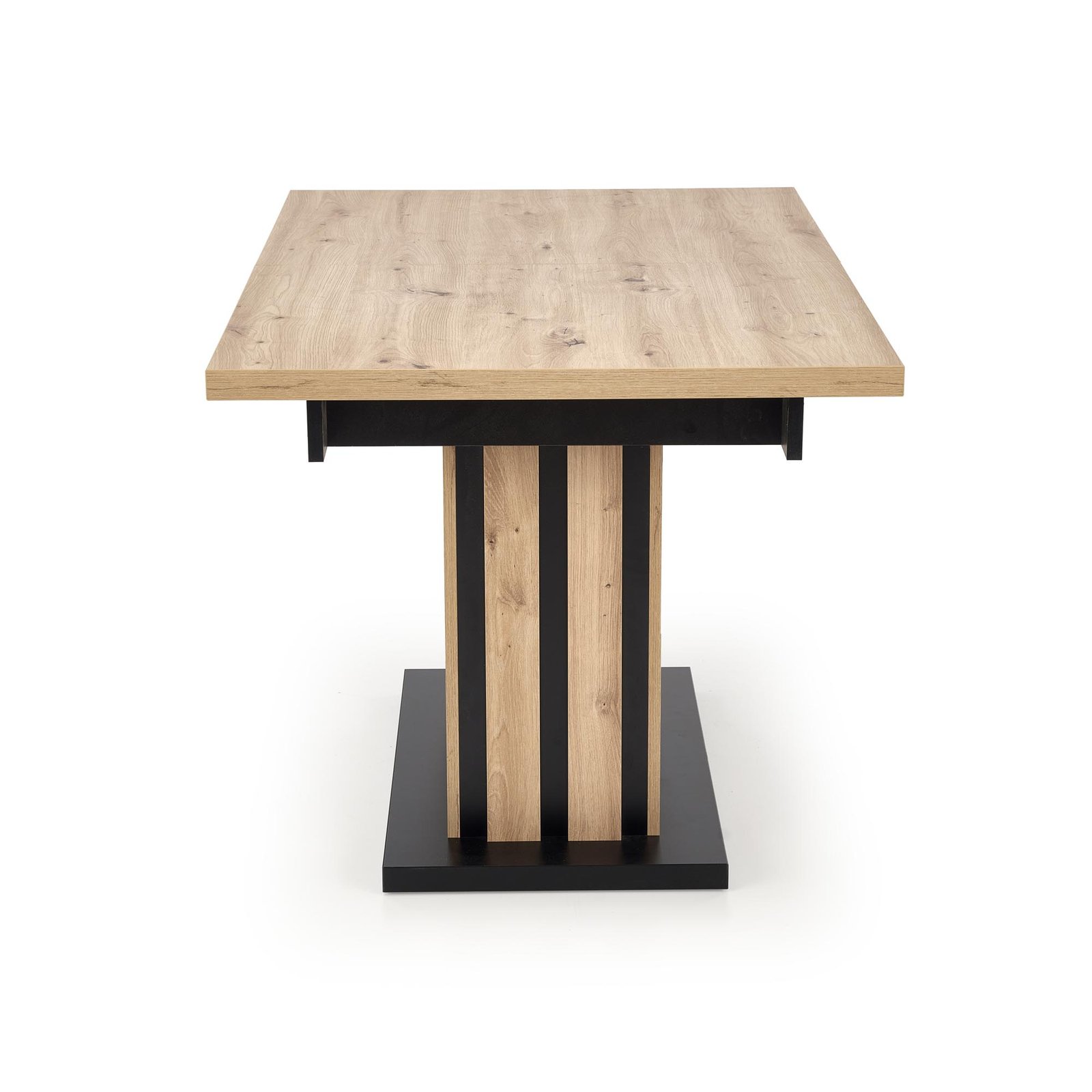 LAMELLO 160/210 bővíthető étkezőasztal, téglalap alakú, szín: artisan tölgy/fekete - Image 4