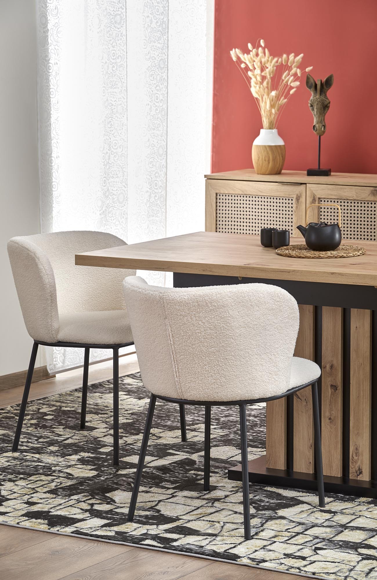LAMELLO 160/210 bővíthető étkezőasztal, téglalap alakú, szín: artisan tölgy/fekete - Image 9
